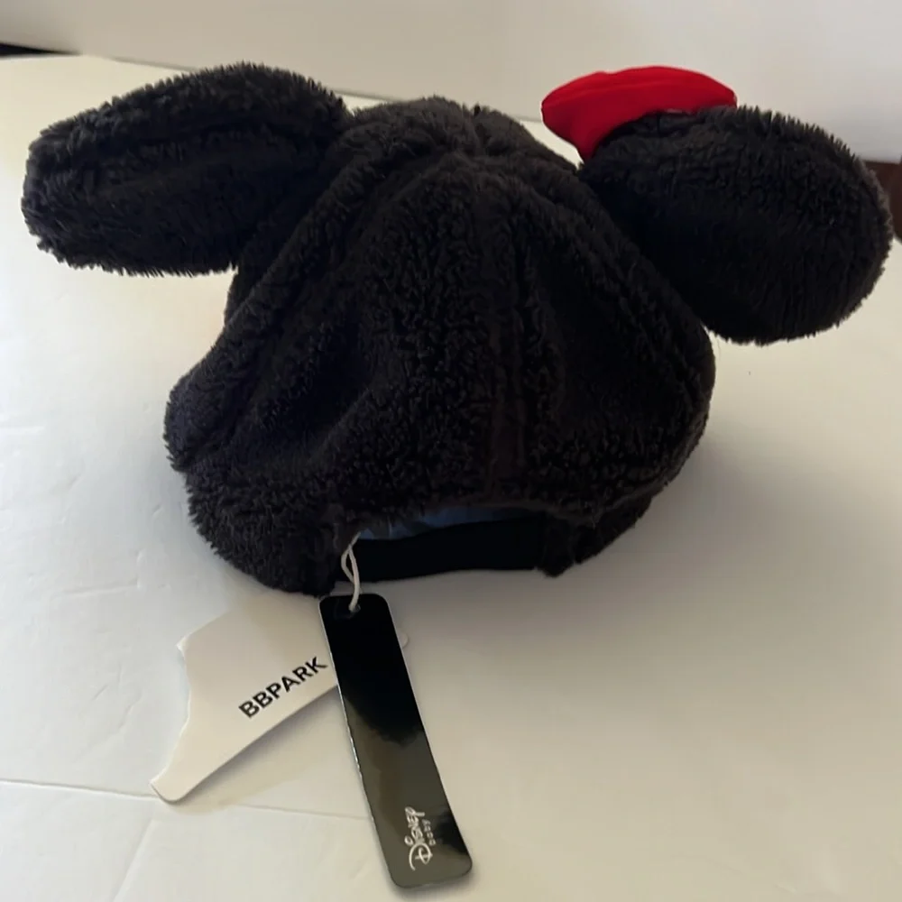 Disney Parks Baby Plushed Minnie cap with red white polka dot bow 54cm